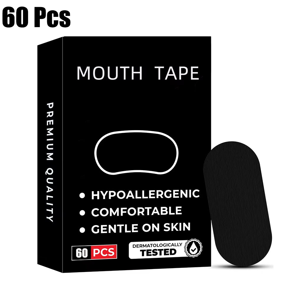 Medical Grade Anti-Snoring Sleep Mouth Tape and Nasal Strips - 30/60 Pcs for Enhanced Breathing and Improved Sleep Quality