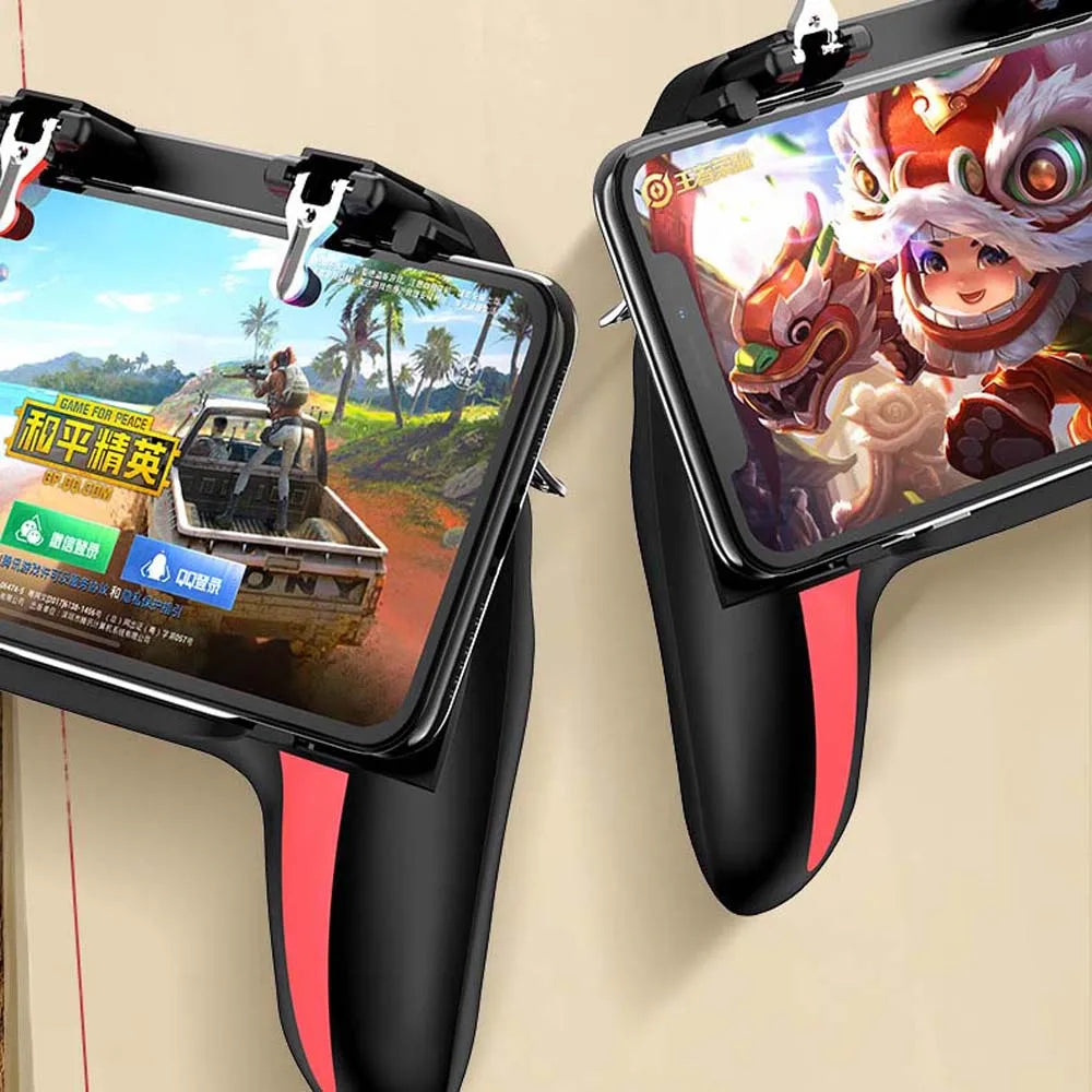 Gaming Cooler for Phones Power Bank Pubg Trigger Two Cooling Fan Mobile Game Game Controller Gamepad Joystick Games Accessories