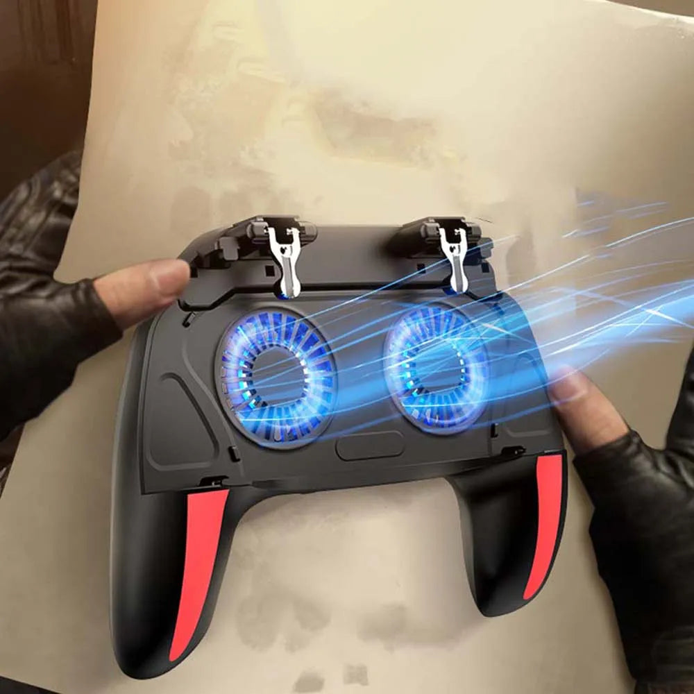 Gaming Cooler for Phones Power Bank Pubg Trigger Two Cooling Fan Mobile Game Game Controller Gamepad Joystick Games Accessories