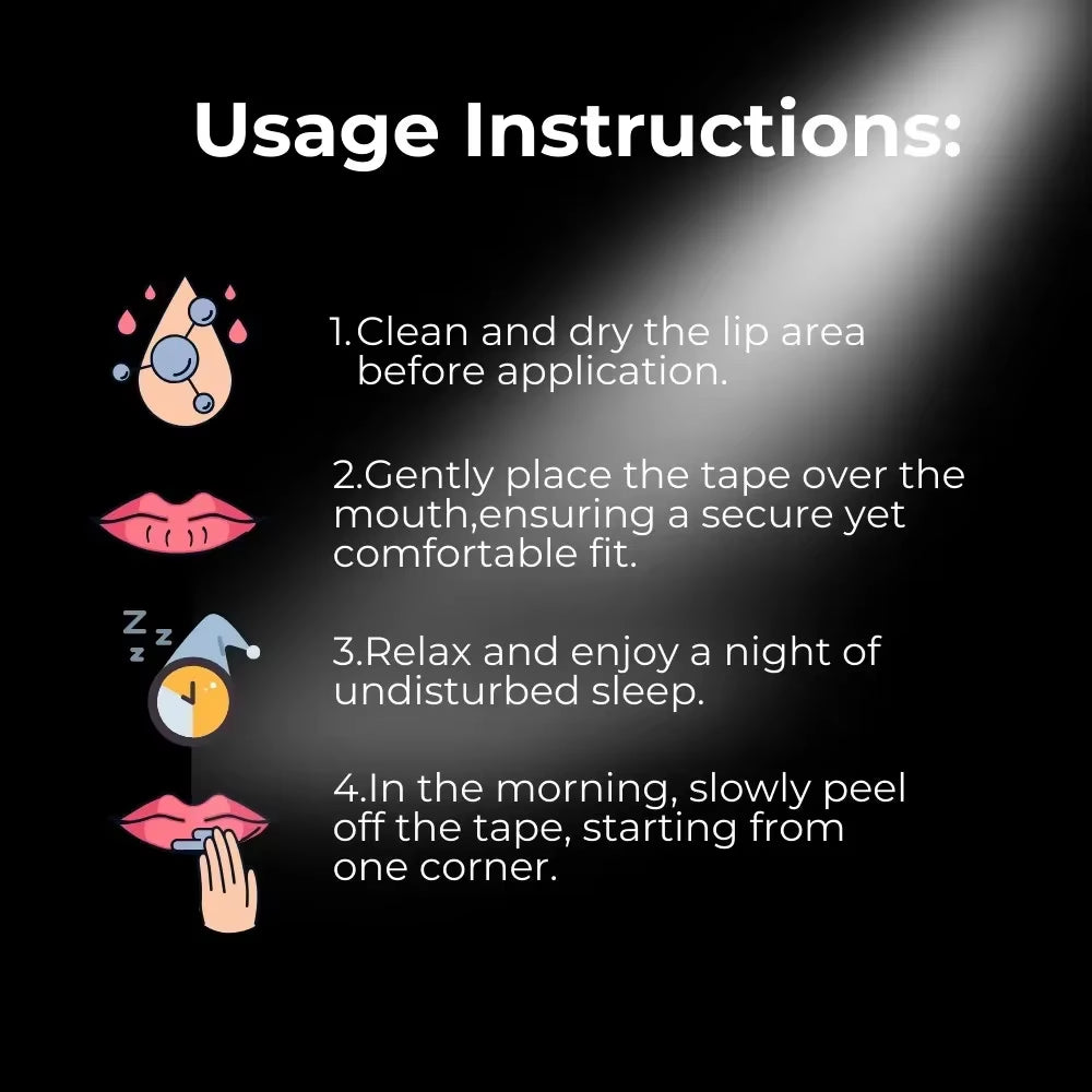 Medical Grade Anti-Snoring Sleep Mouth Tape and Nasal Strips - 30/60 Pcs for Enhanced Breathing and Improved Sleep Quality
