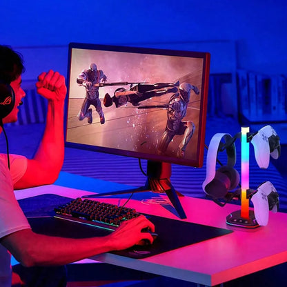 RGB Gaming Headset Stand With USB-C, 10 Light Modes, Non-Slip Rubber Base - Perfect Desktop Accessory, Ideal Gift For Gamers