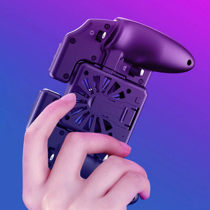 6 Fingers Cooling Button Gamepad Grip Mobile Gaming for PUBG Game Controller Joystick Support 4.7-6.5 inch Screen Mobile Phone