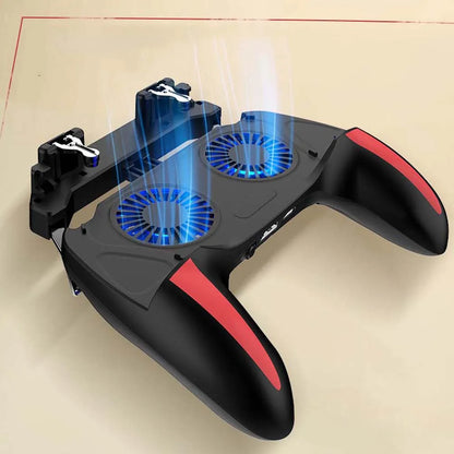 Gaming Cooler for Phones Power Bank Pubg Trigger Two Cooling Fan Mobile Game Game Controller Gamepad Joystick Games Accessories