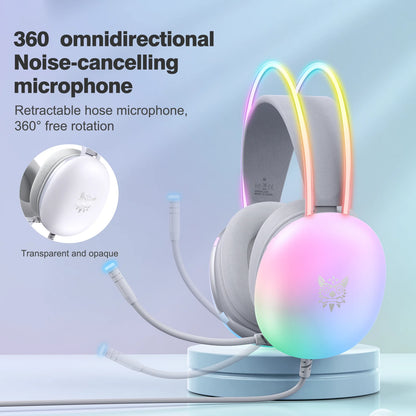 ONIKUMA Gaming Headset Esports Package New FULL RGB Light Design Headphones with Mic Headphone For PC Gamer