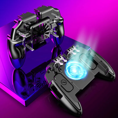 6 Fingers Cooling Button Gamepad Grip Mobile Gaming for PUBG Game Controller Joystick Support 4.7-6.5 inch Screen Mobile Phone