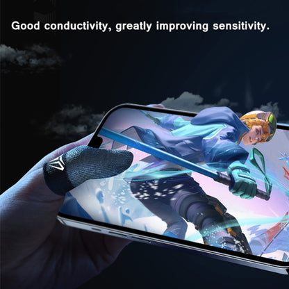 2 Pcs Mobile Game Fingertip Gloves Sweatproof Anti-slip Touch Screen Finger Sleeve Breathable Gaming Fingertip Cover For Gamer