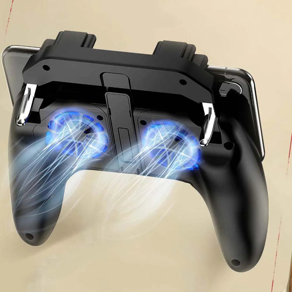 Gaming Cooler for Phones Power Bank Pubg Trigger Two Cooling Fan Mobile Game Game Controller Gamepad Joystick Games Accessories