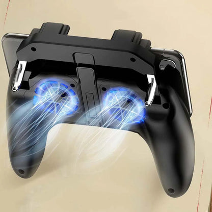 Gaming Cooler for Phones Power Bank Pubg Trigger Two Cooling Fan Mobile Game Game Controller Gamepad Joystick Games Accessories